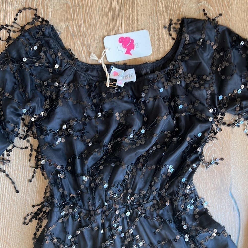 NWT perfect for your next occasion. Beaded Little black dress.L’Atiste by Amy - Picture 3 of 3
